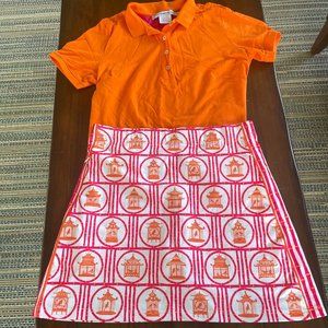 Gretchen Scott golf polo and skort